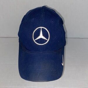 Nike Golf Mercedes Benz Hat Cap Strapback Hook And Loop Blue Adjustable